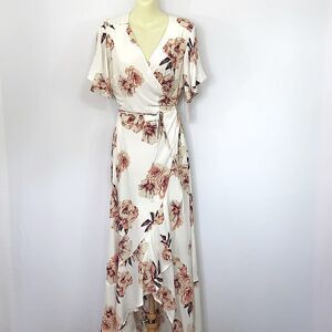 Leith Nordstrom Dress Wrap Floral Maxi NWT Sp